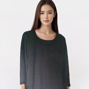 JM Collection black jacquard top